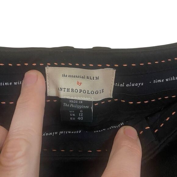 Anthropologie The Essential Slim black ankle size 8 pants - Picture 2 of 5